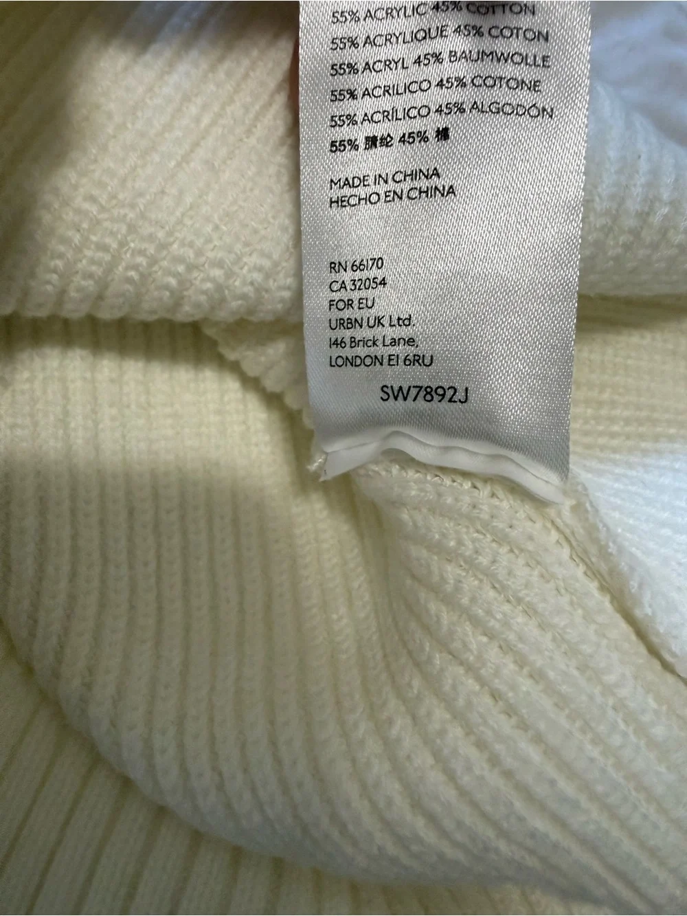 Anthropologie Mock Neck Sweater Tank XS Ivory Knit Sleeveless Top - Picture 5 of 6